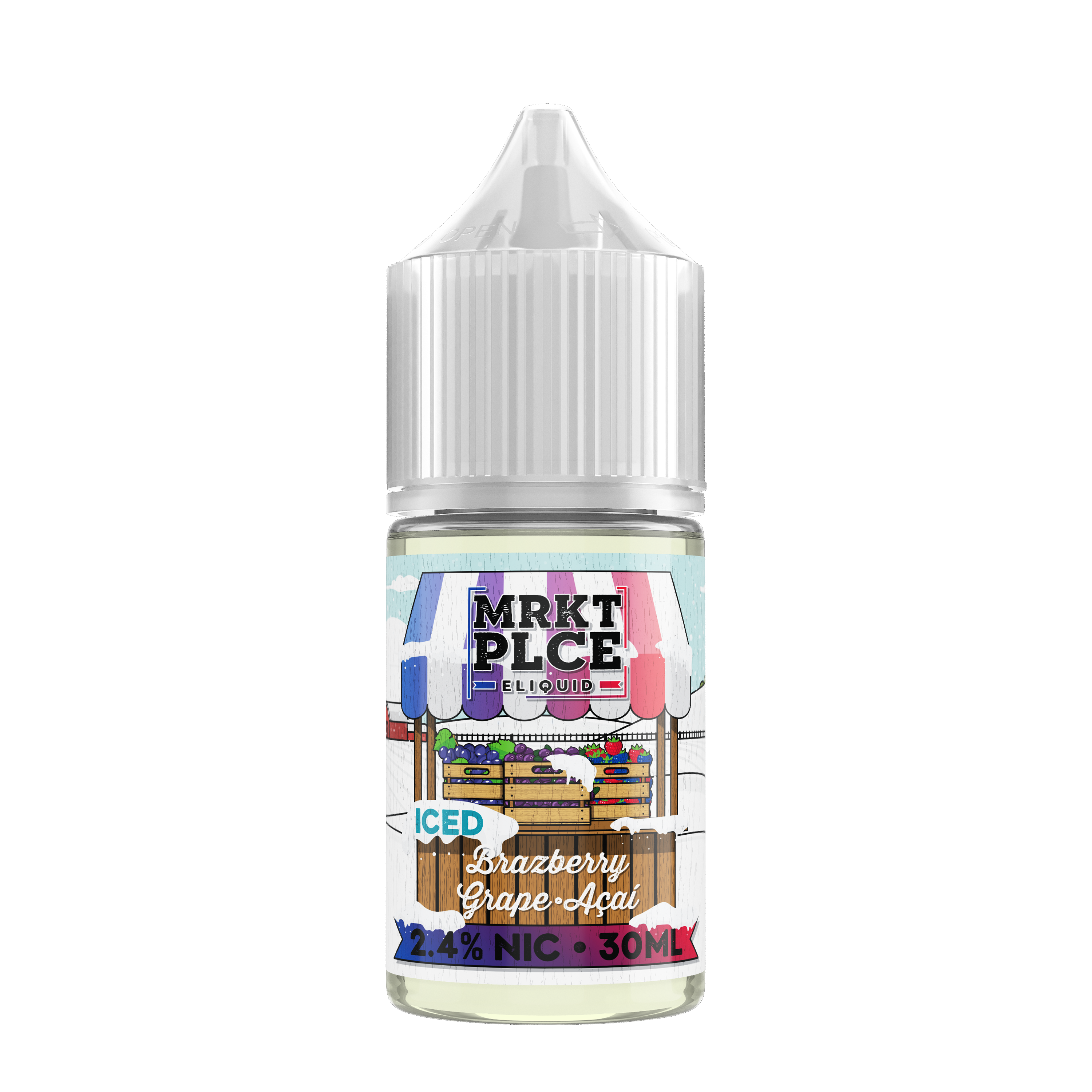 Iced Brazberry Grape Acai Nic Salt by MRKT PLCE - (30mL)